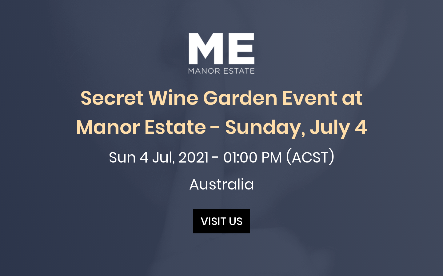 Secret Wine Garden Event at Manor Estate Sunday, July 4 McLaren